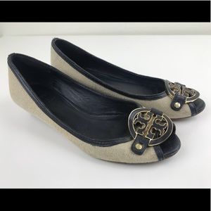 Tory Burch Amanda Demi Low Wedge Womens size 8